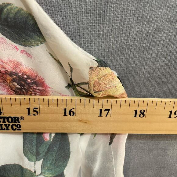 100% silk floral ruffled dress - Picture 5 of 8